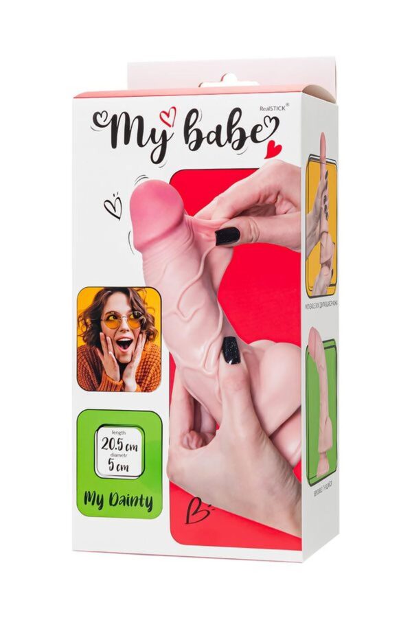 Dildo My babe by RealStick My Dainty, flesh,TPE, 20,5cm - obrazek 13