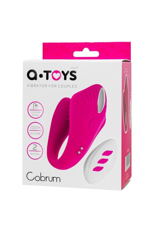 A TOYS Vibrator for couples Cobrum, silicone, pink, 9.6 cm - obrazek 13