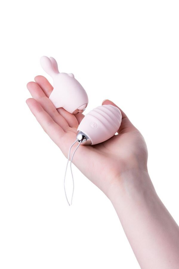 JOS VITA finger vibrating egg and vibrating attachment, silicone, powder pink, 8.5 and 8 cm - obrazek 13