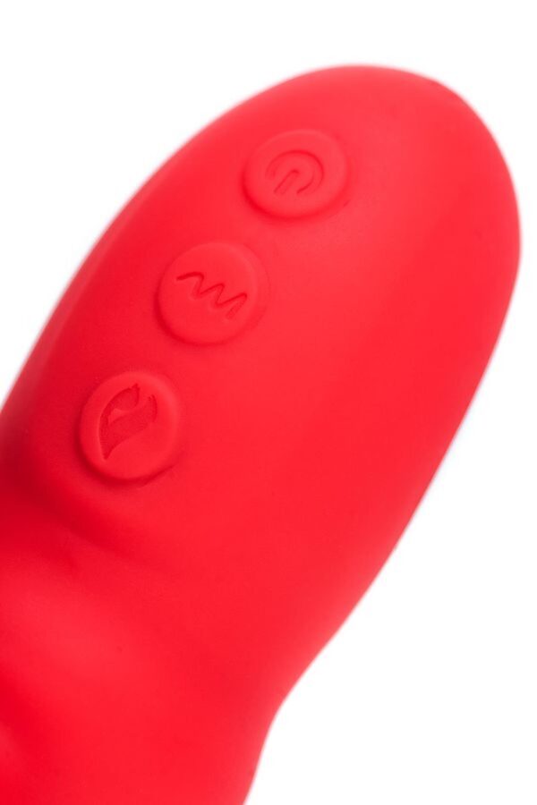 JOS Redli vibrator with moving head, silicone, red, 21 cm - obrazek 13
