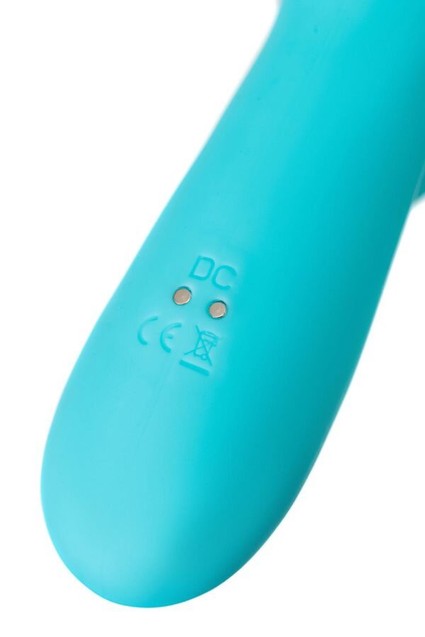 JOS Vibrator rotator with clitoral stimulation JOS MERRY SWI, silicone, blue, 20.7 cm - obrazek 13