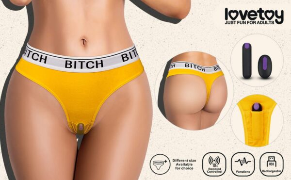 Bitch Vibrating Panties (28~32 inch waist ) - obrazek 15