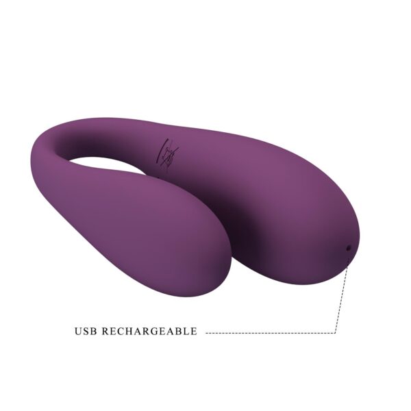 PRETTY LOVE   August, Mobile APP Long distance Control 12 vibration functions, ABS Silicone, USB rechargeable - obrazek 15