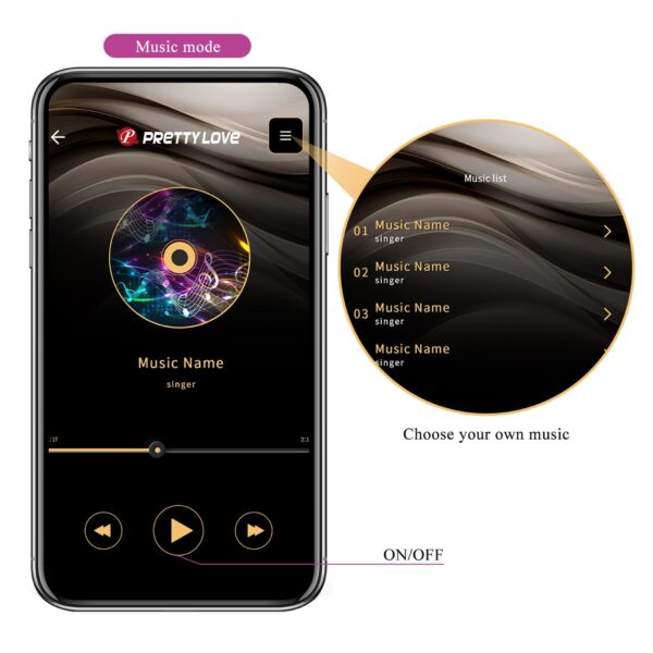 FRANZ, 10 vibration functions Mobile APP remote control - obrazek 17