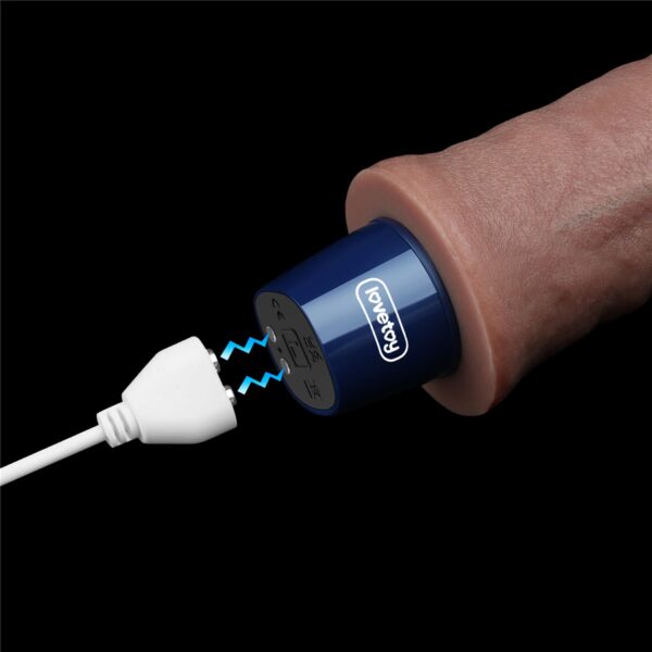 9.5 REAL SOFTEE Rechargeable Silicone Vibrating Dildo - obrazek 17
