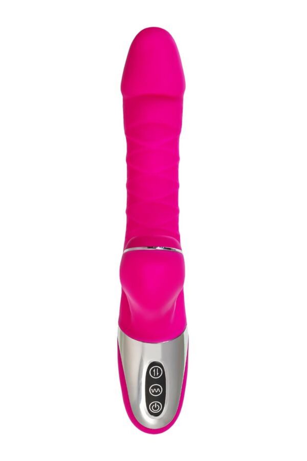 JOS Thrusting and sucking vibrator To Frolly, silicone, pink, 21,5cm - obrazek 2