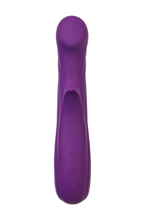 Vibrating roller with Up&Down functions by JOS Julli, silicone, purple, 20.5 cm - obrazek 2