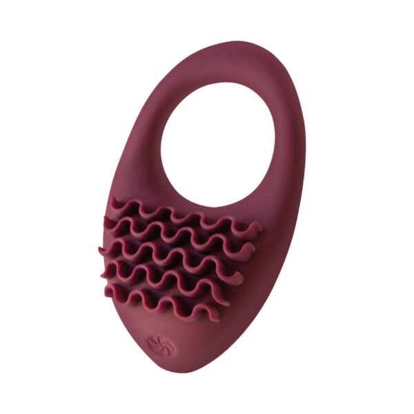 Rechargeable Vibro cockring Pure Passion Stellar Wine Red - obrazek 2
