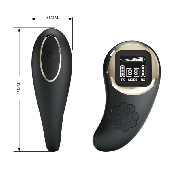 PRETTY LOVE   Nathan, Wireless remote control 9 speed levels 10 vibration functions, ABS Silicone , USB rechargeable - obrazek 2