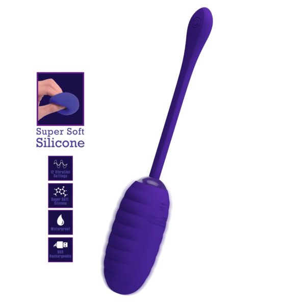 PRETTY LOVE   KIRK Super Soft Silicone, 12 vibration functions - obrazek 2