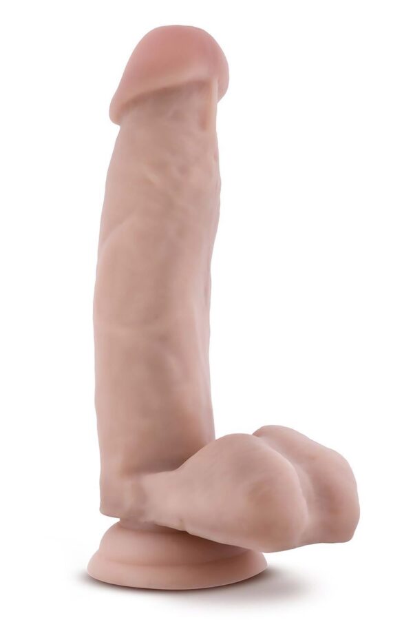 DR. SKIN DR. MARK 7 INCH DILDO WITH BALLS BEIGE - obrazek 2