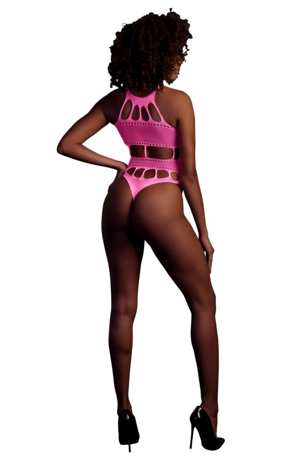Body with Grecian Neckline   Neon Pink   XS/XL - obrazek 2