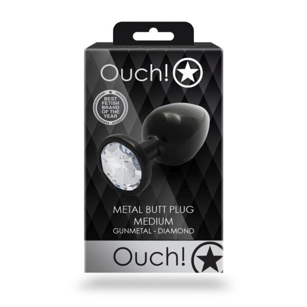 Round Gem Butt Plug   Medium - obrazek 2