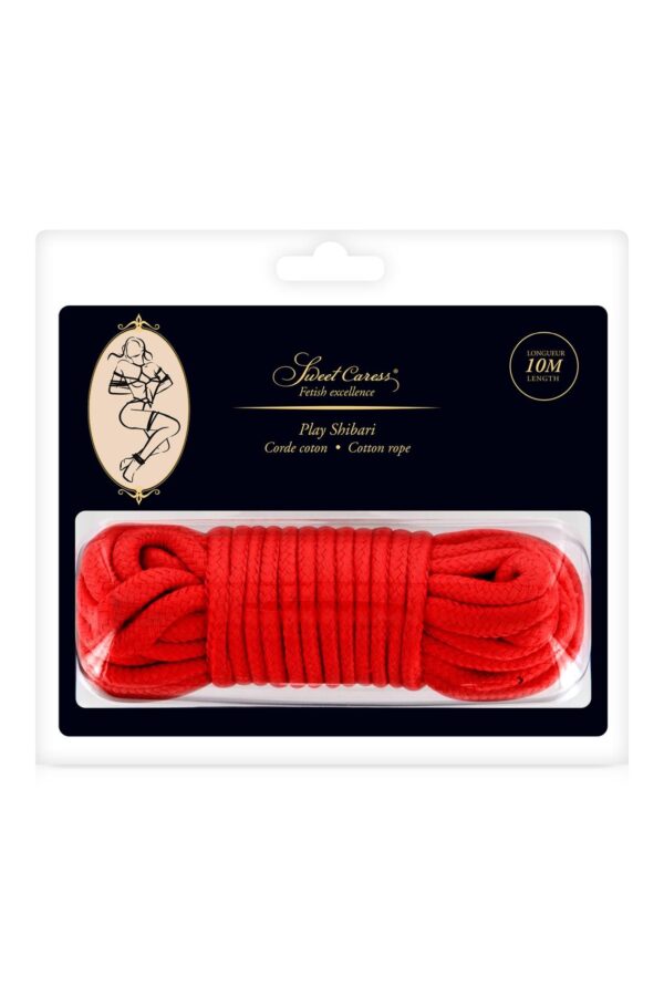 SM BONDAGE ROPE RED 10M (Size: T2) - obrazek 2