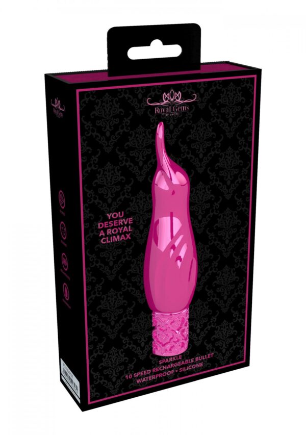 Sparkle   Rechargeable Silicone Bullet   Pink - obrazek 2