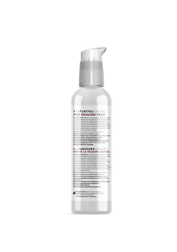 4 In 1 Lubricant with Wild Passion Fruit Flavor   4 fl oz / 118 ml - obrazek 2