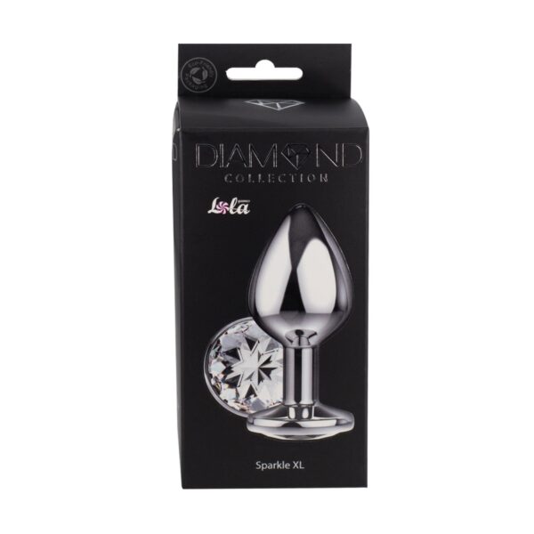 Enlarged Anal Plug Diamond Clear Sparkle XL - obrazek 2