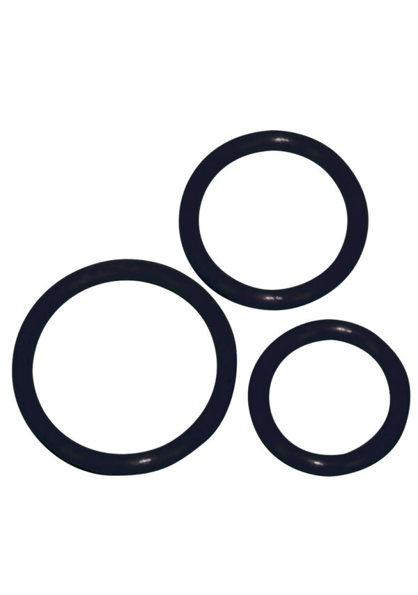 Silicone Cock Ring set 3 pcs - obrazek 2