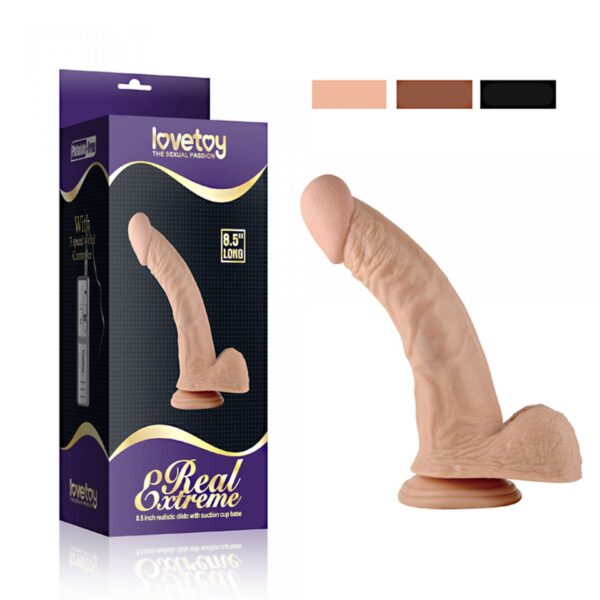 8.5 Real Extreme Vibrating Dildo Flesh - obrazek 2
