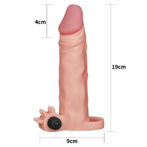 Add 2 Pleasure X Tender Vibrating Penis Sleeve Flesh - obrazek 2