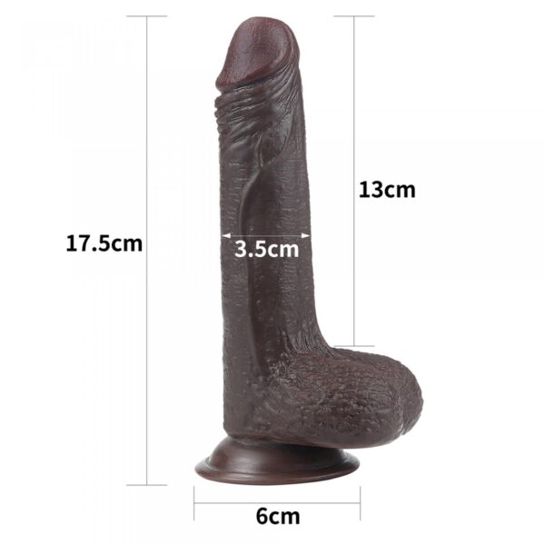 7 Sliding Skin Dual Layer Dong   Black - obrazek 2