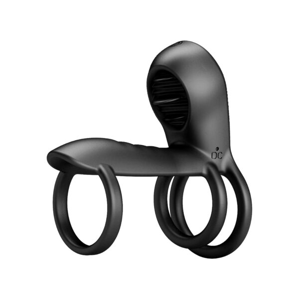 PRETTY LOVE   VIBRATING PENIS SLING Jammy, 12 vibration functions 12 licking settings Memory function - obrazek 2