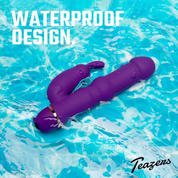 Teazers Silicone Rabbit Vibrator   Purple - obrazek 2