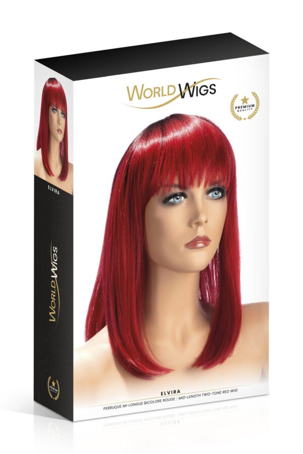 PERRUQUE ELVIRA BICOLORE ROUGE - obrazek 2