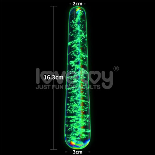 Glow in the dark Twilight Gleam Glass Dildo - obrazek 2