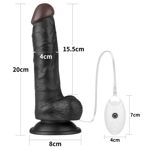 Vibrating Easy Strapon Set 7.5 Black - obrazek 2