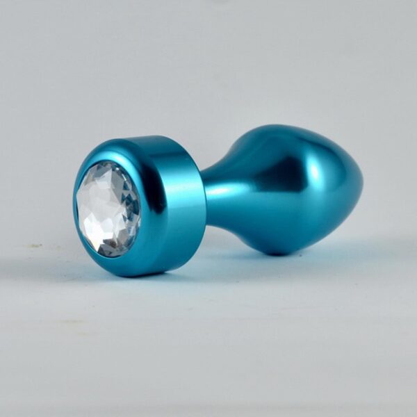 Aluminium Anal plug Blue - obrazek 2