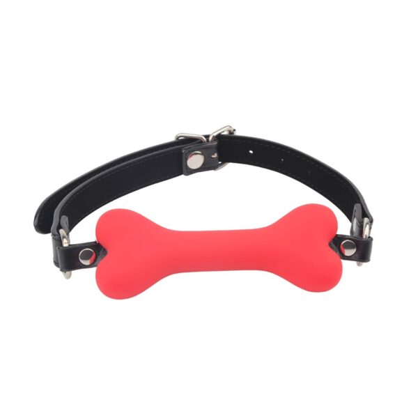 Behave! Doggle Bone Bit Gag Red - obrazek 2