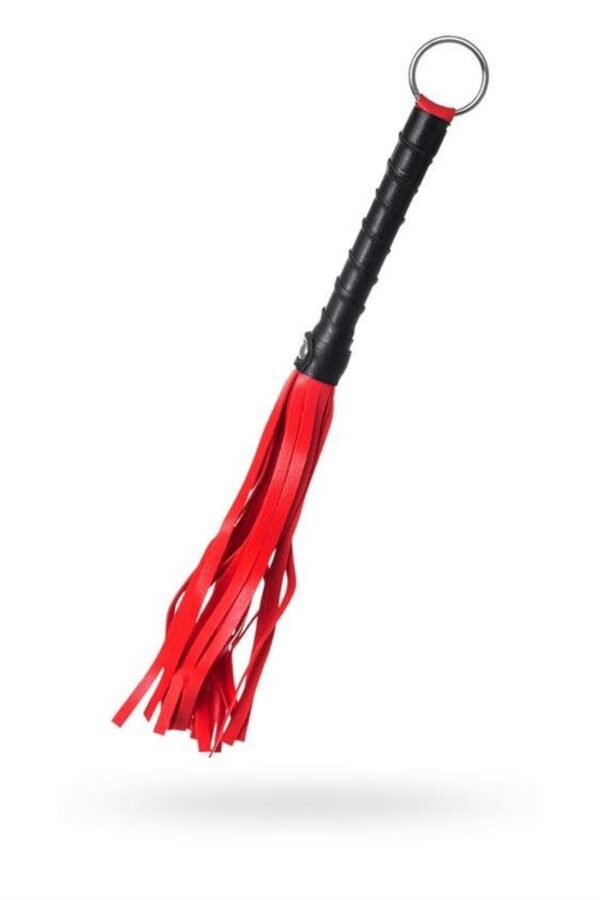 Anonymo flogger, PU leather, red, 28 cm - obrazek 2