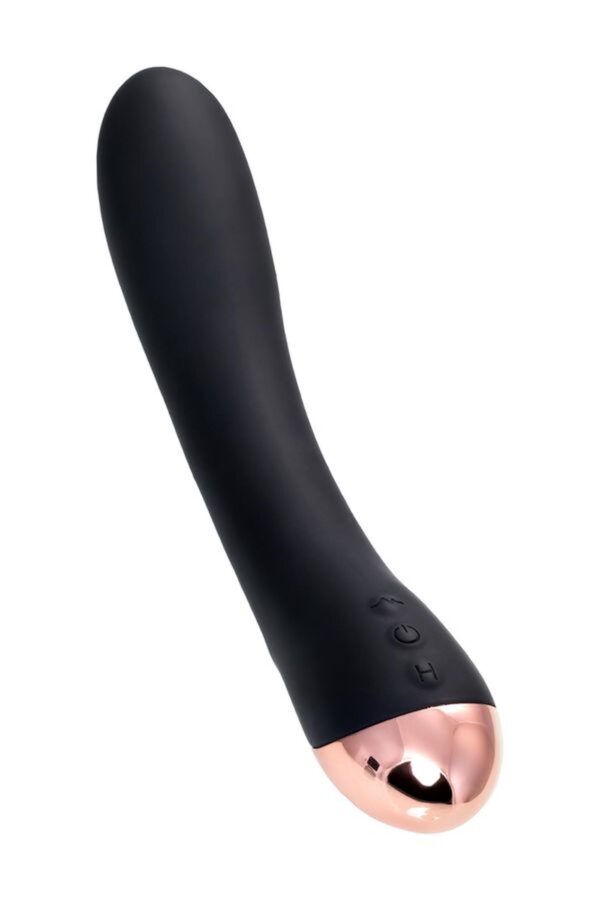 Unrealistic vibrator WANAME D SPLASH STREAM, silicone, black, 21 cm - obrazek 2