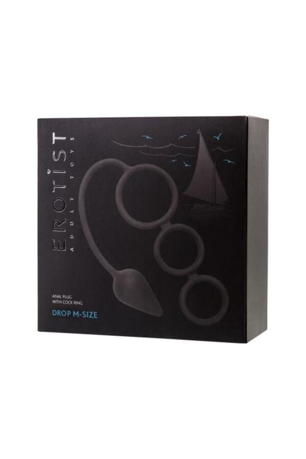EROTIST Butt plug with an erection ring (M) - obrazek 2