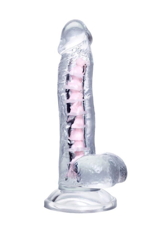 Flexible dildo A Toys Paret, transparent, 18 cm - obrazek 2