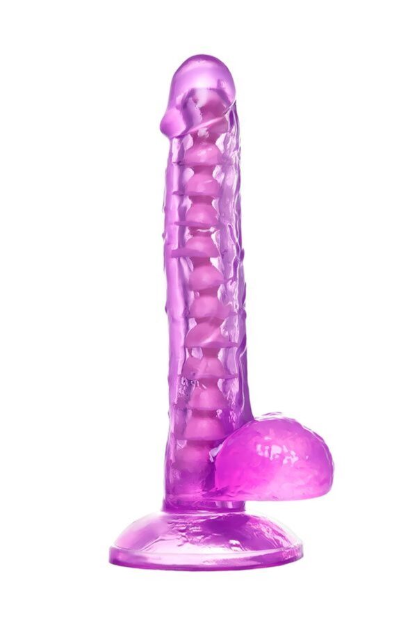 Realistic dildo A Toys by TOYFA Celiam, TPE, purple, 20.5 cm - obrazek 2