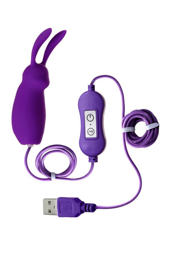 A TOYS, Vibro egg Bunny, with control panel, silicone, violet - obrazek 2
