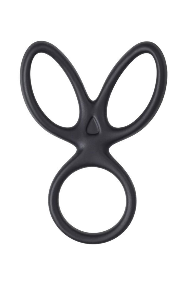 A TOYS Triple penis ring KRAKEN, silicone, black, 10 cm - obrazek 2