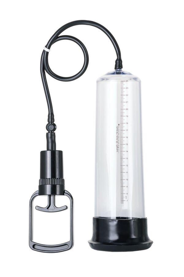 A TOYS, Penis Pump, PVC, Transparent, 27.5 cm, 3 cock rings included - obrazek 2
