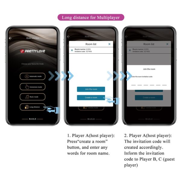 PRETTY LOVE   August, Mobile APP Long distance Control 12 vibration functions, ABS Silicone, USB rechargeable - obrazek 3