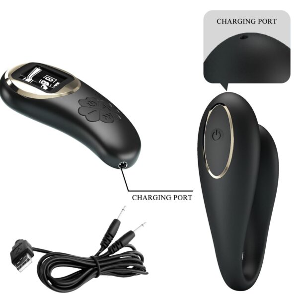 PRETTY LOVE   Nathan, Wireless remote control 9 speed levels 10 vibration functions, ABS Silicone , USB rechargeable - obrazek 3