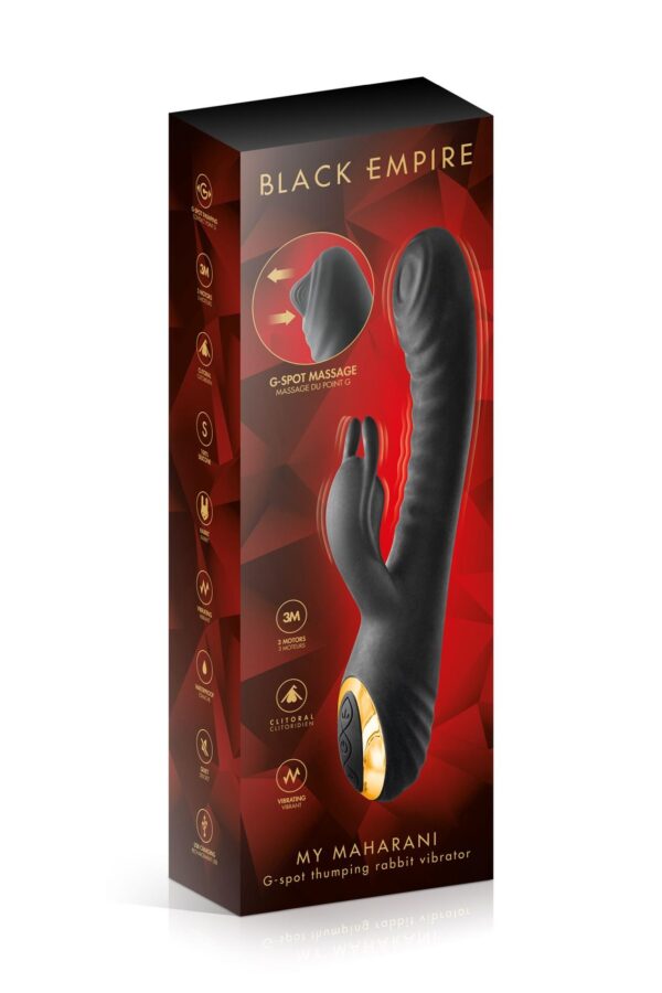 RABBIT MY MAHARANI BLACK EMPIRE VIBRATOR - obrazek 3