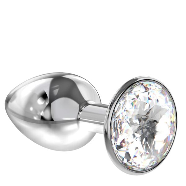 Enlarged Anal Plug Diamond Clear Sparkle XL - obrazek 3
