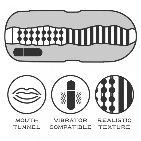 Sex In A Can Mouth Stamina Tunnel   Vibrating - obrazek 3