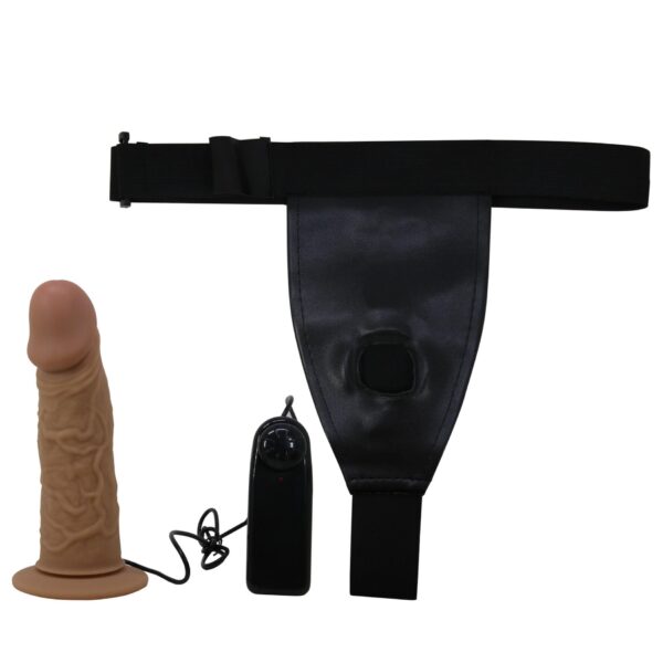PRETTY LOVE   HARNESS BRIEFS  Draven Strap On 6,8 Dildo vibration - obrazek 3