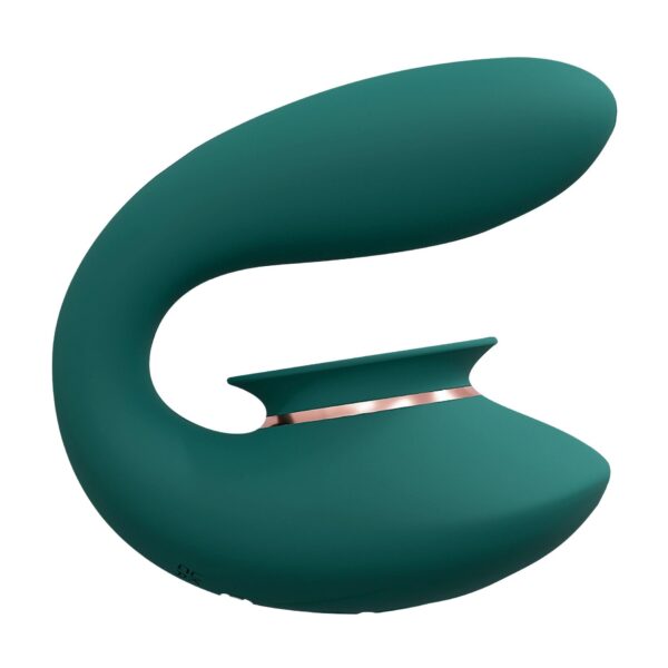 Twitch 3   Rechargeable Vibrator & Suction   Silicone   10 Speed   Forest Green - obrazek 3