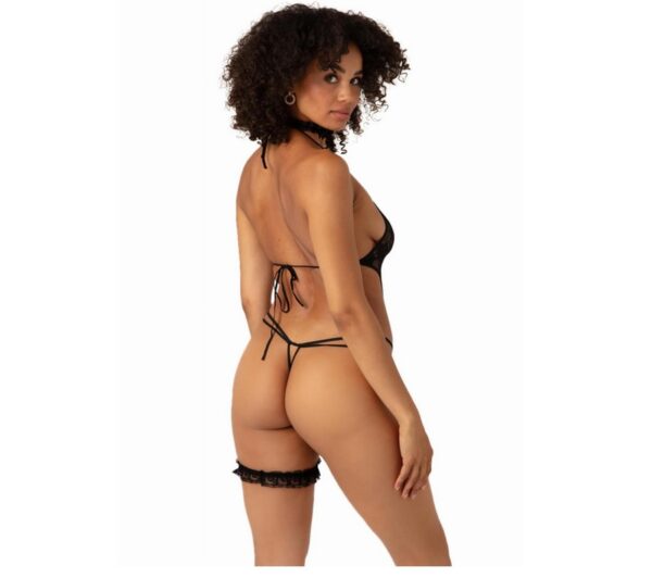 Open crotch Body Set Renee black - obrazek 3