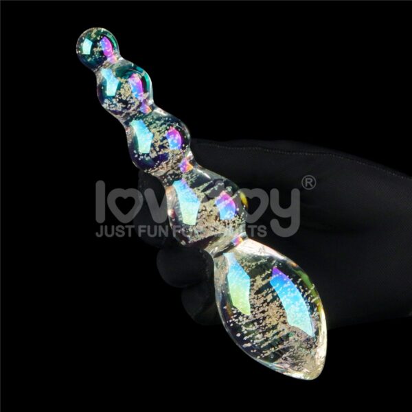 Glow in the dark Twilight Gleam Glass Dildo - obrazek 3