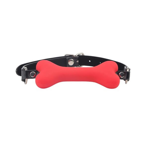 Behave! Doggle Bone Bit Gag Red - obrazek 3
